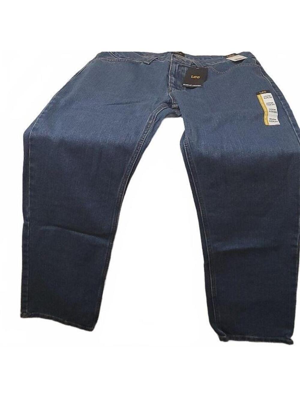 Men's Lee Relaxed Fit Dark Blue Denim Jeans PepperStone Pants 32x30in